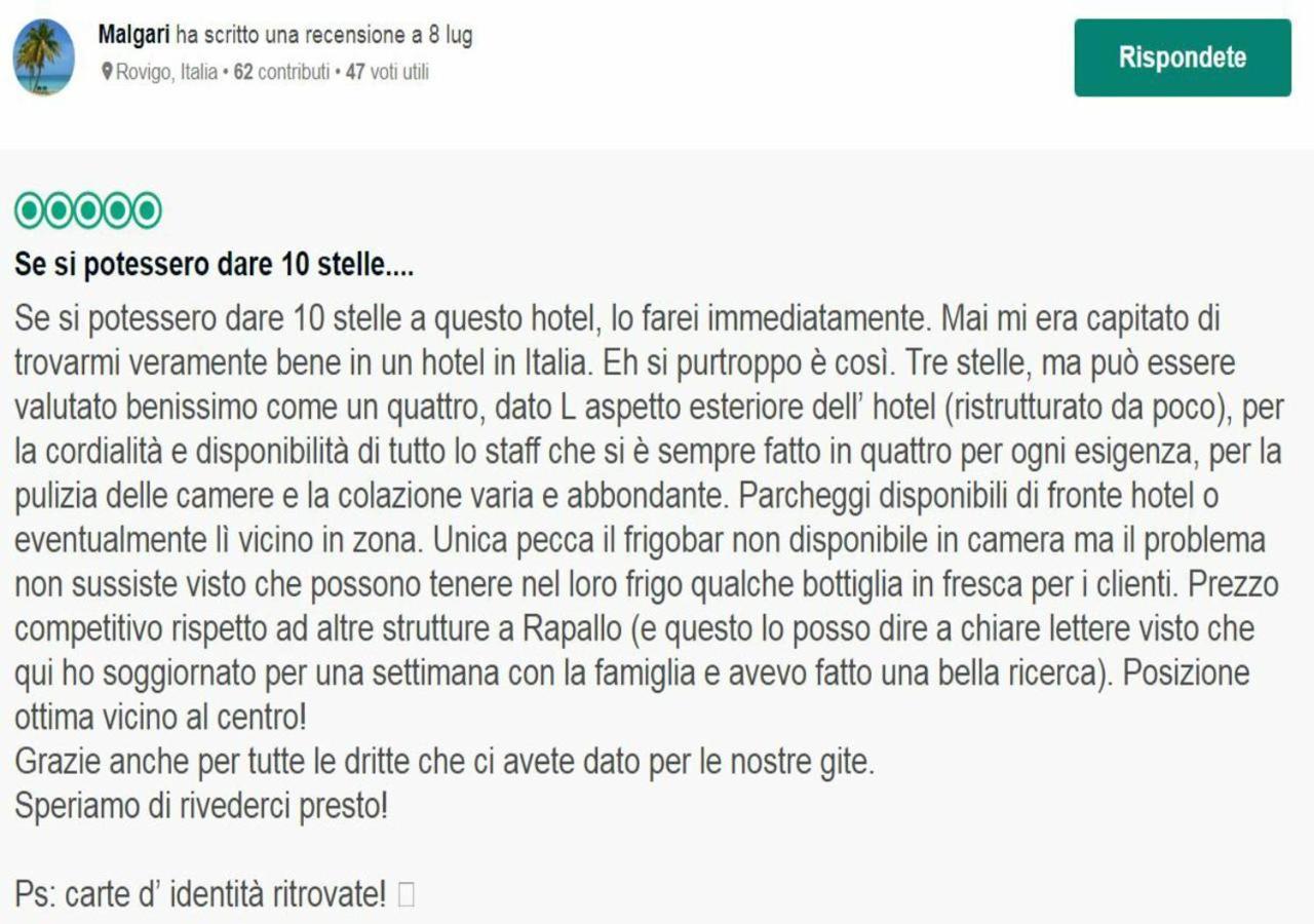 Hotel Il Gatto Rapallo Eksteriør billede
